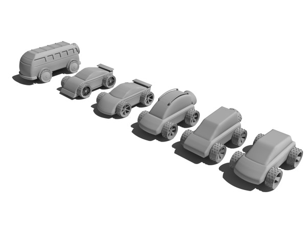toy car 3d model - Wooden toy car coollection... by gile.073